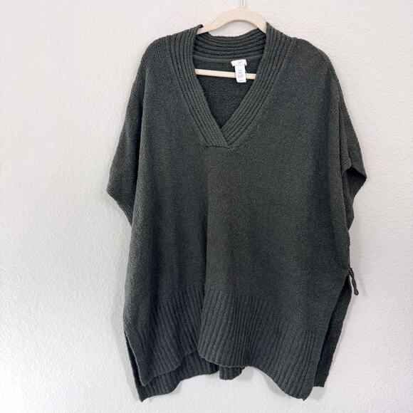 J. Jill Womens Chenille Poncho Sweater Size XL-3X Knit Classic Boho Green - Picture 1 of 7